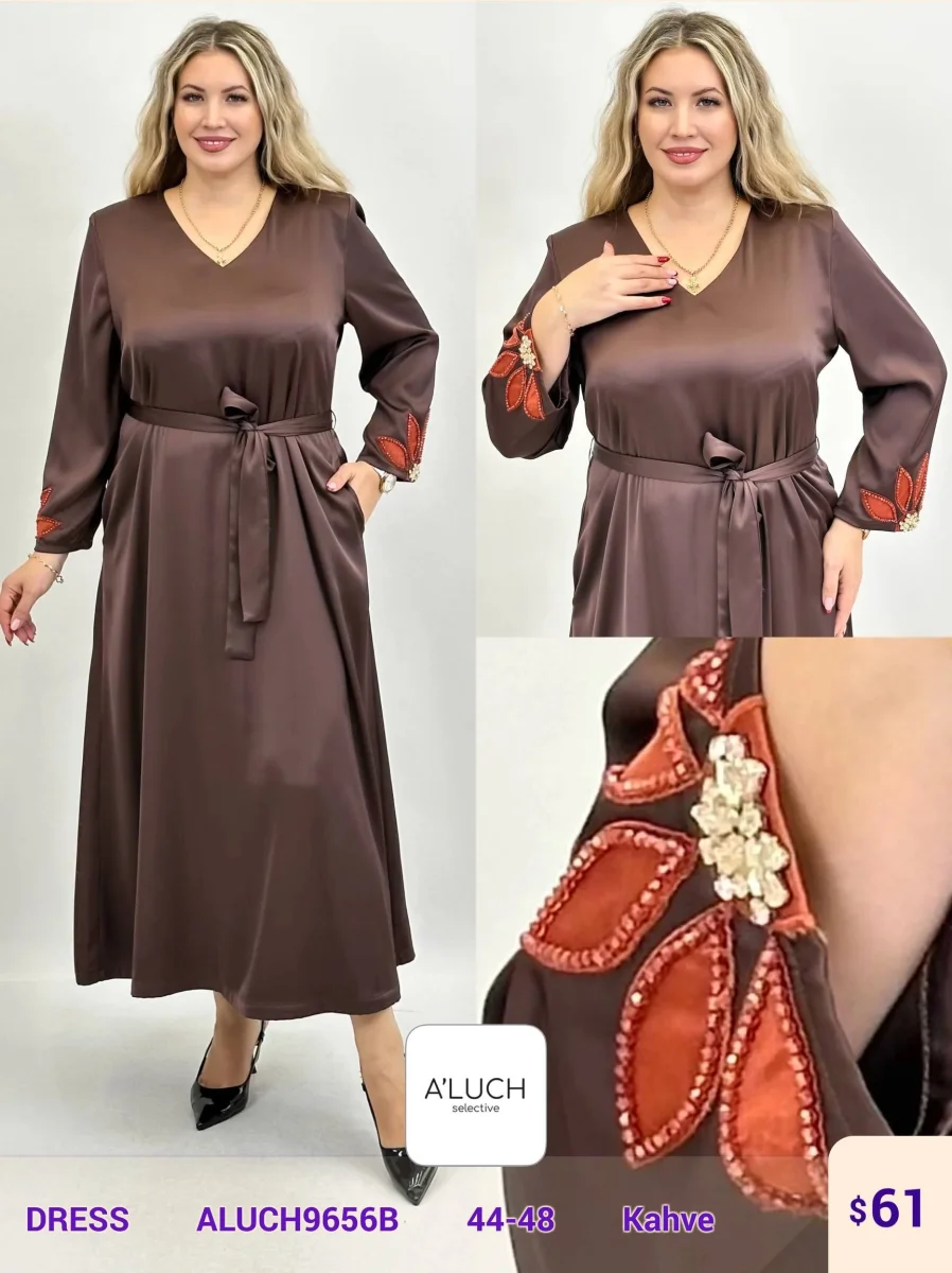 Платье A'LUCH (Brown, модель ALUCH9656B) оптом
