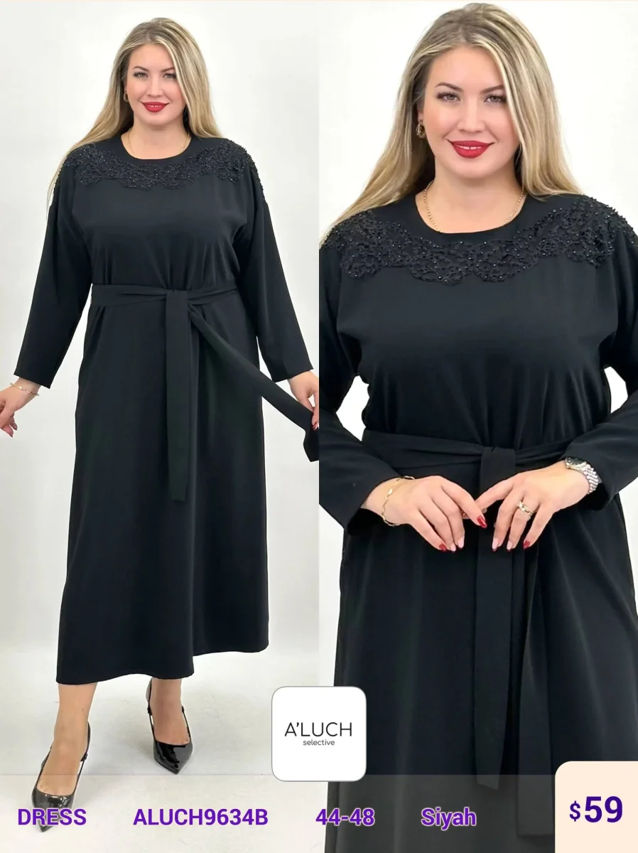 Платье A'LUCH (Black, модель ALUCH9634B) оптом