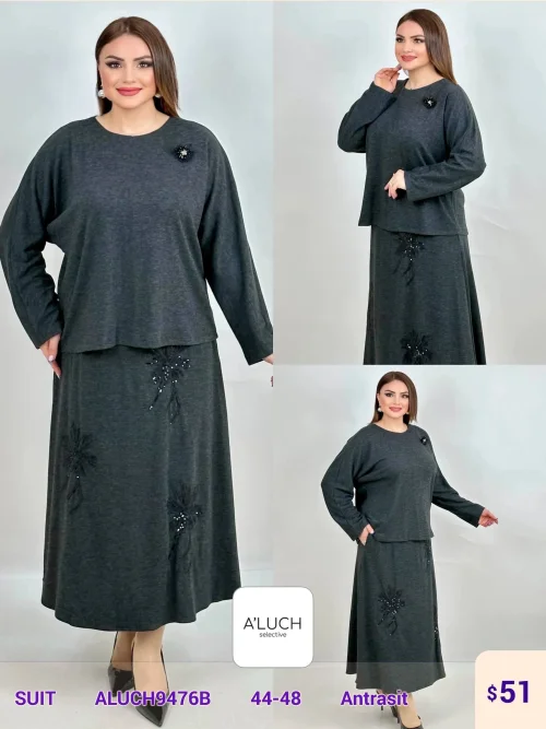 Костюмы и комплекты A'LUCH (Dark gray, модель ALUCH9476B) оптом