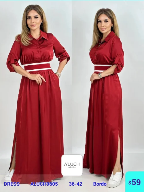 Платье A'LUCH (Бордовый, модель ALUCH9605) оптом