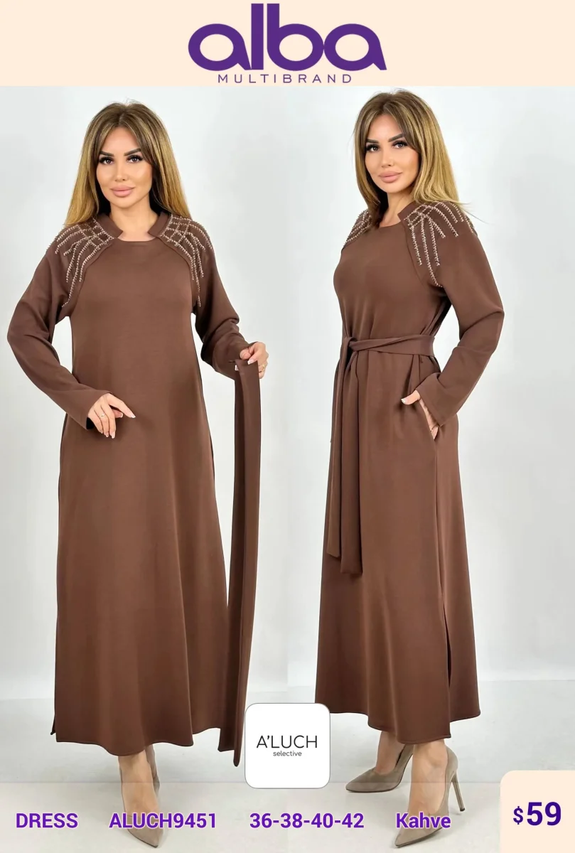 Платье A'LUCH (Brown, модель ALUCH9451) оптом