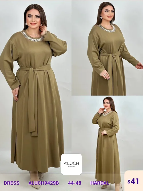 Платье A'LUCH (Mustard, модель ALUCH9429B) оптом