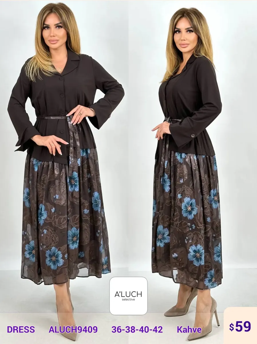 Платье A'LUCH (Brown, модель ALUCH9409) оптом