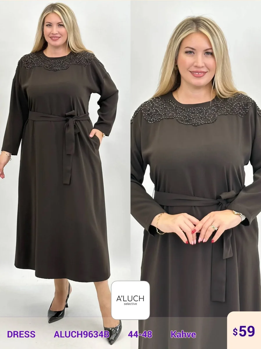 Платье A'LUCH (Brown, модель ALUCH9634B) оптом