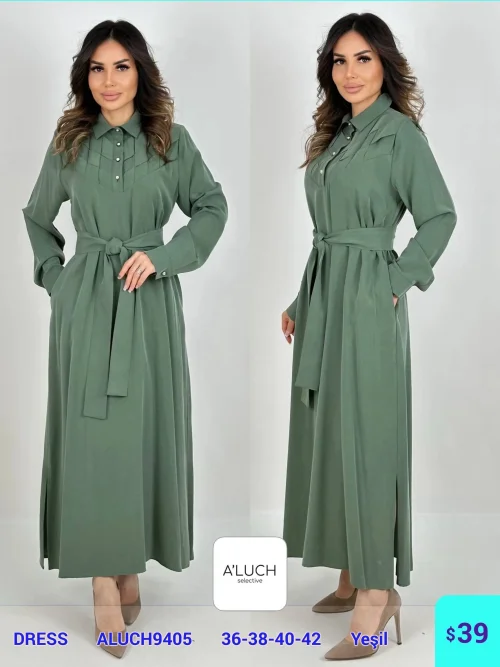 Платье A'LUCH (Зеленый, модель ALUCH9405) оптом