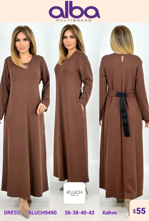 Платье A'LUCH (Brown, модель ALUCH9490) оптом