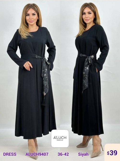 Платье A'LUCH (Черный, модель ALUCH9407) оптом