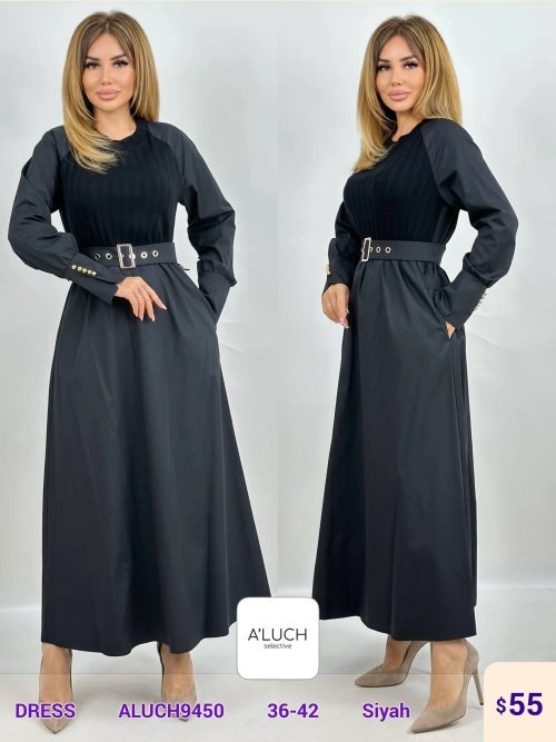 Платье A'LUCH (Черный, модель ALUCH9450) оптом
