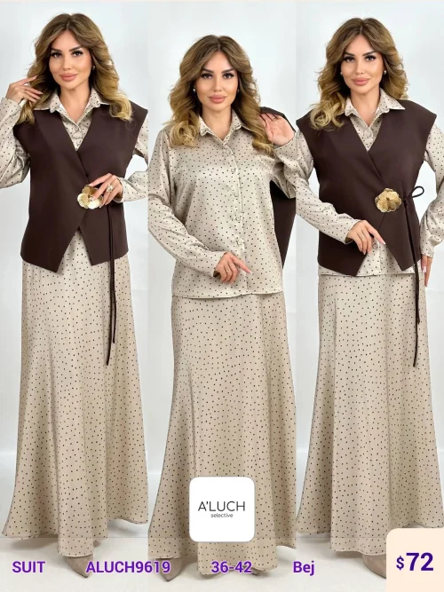 Костюмы и комплекты A'LUCH (Beige, модель ALUCH9619) оптом