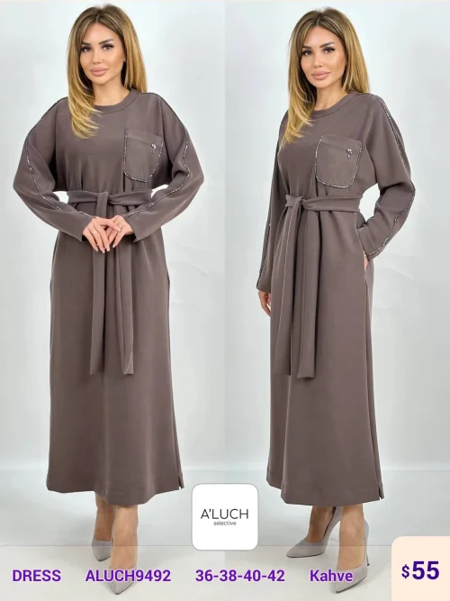 Платье A'LUCH (Brown, модель ALUCH9492) оптом