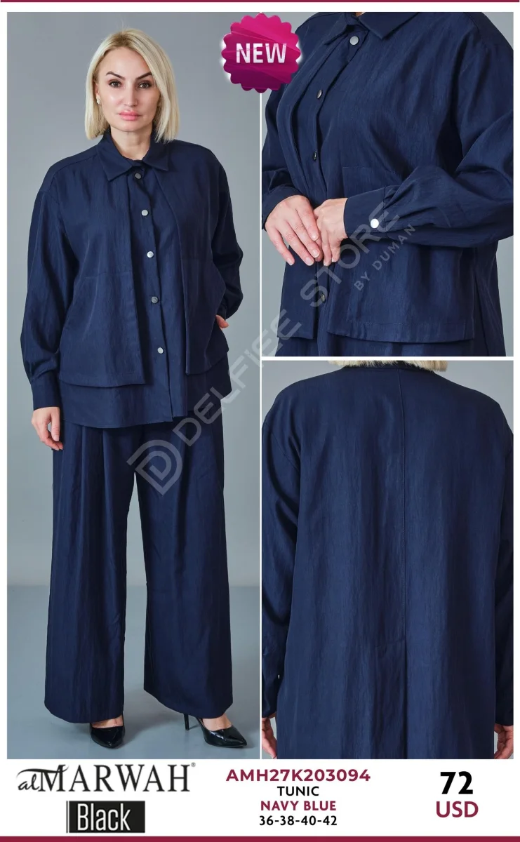 Туника AL MARWAH Black (Navy, модель AMH27K203094) оптом