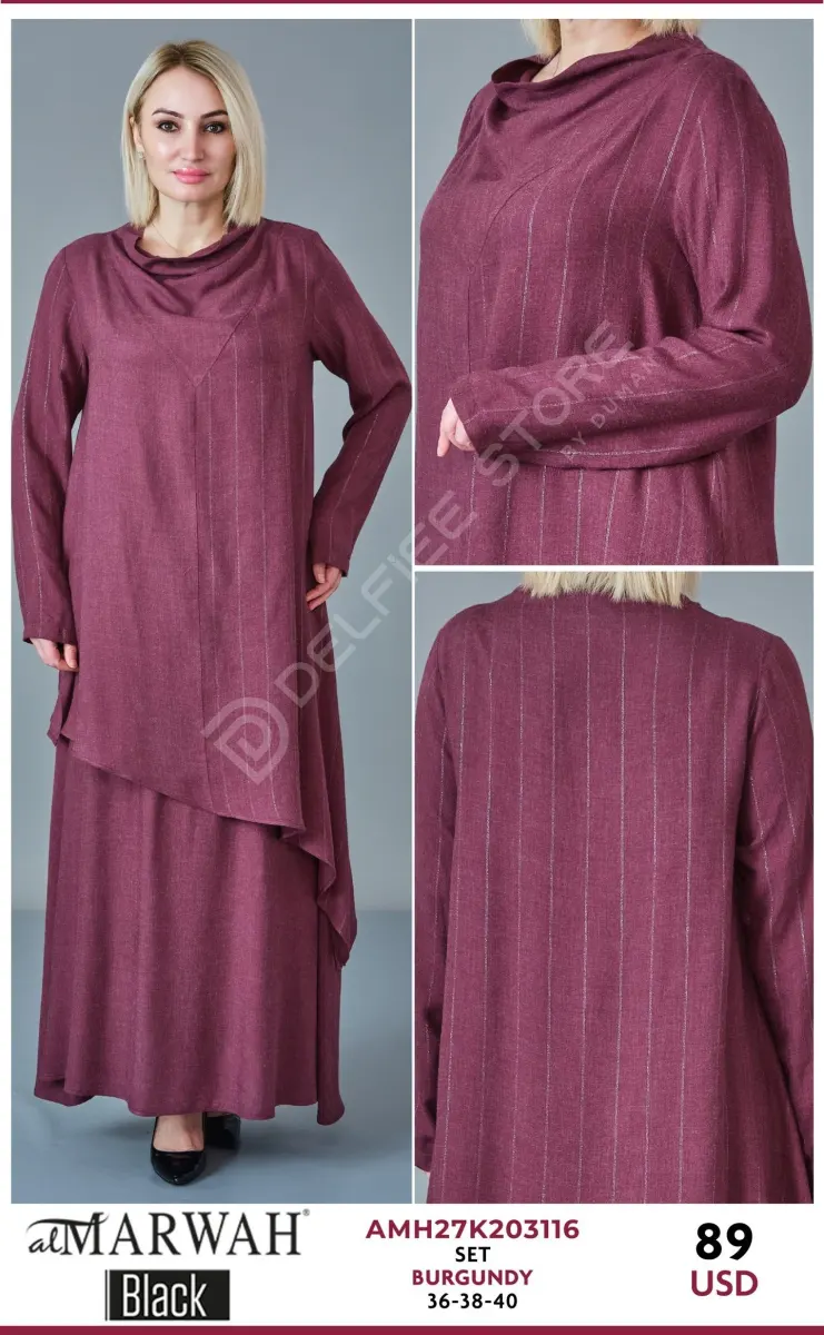 Костюмы и комплекты AL MARWAH Black (Burgundy, модель AMH27K203116) оптом
