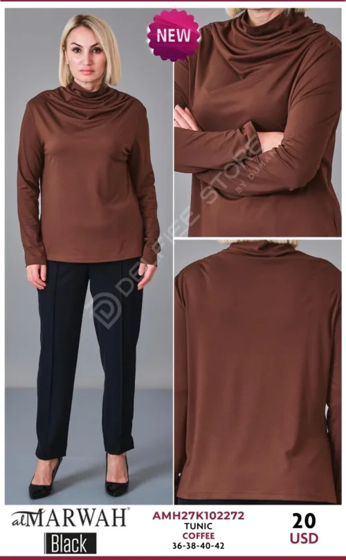 Туника AL MARWAH Black (Brown, модель AMH27K102272) оптом