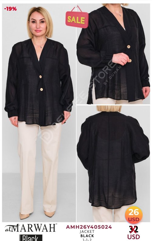 Жакет AL MARWAH Black (Черный, модель AMH26Y405024) оптом
