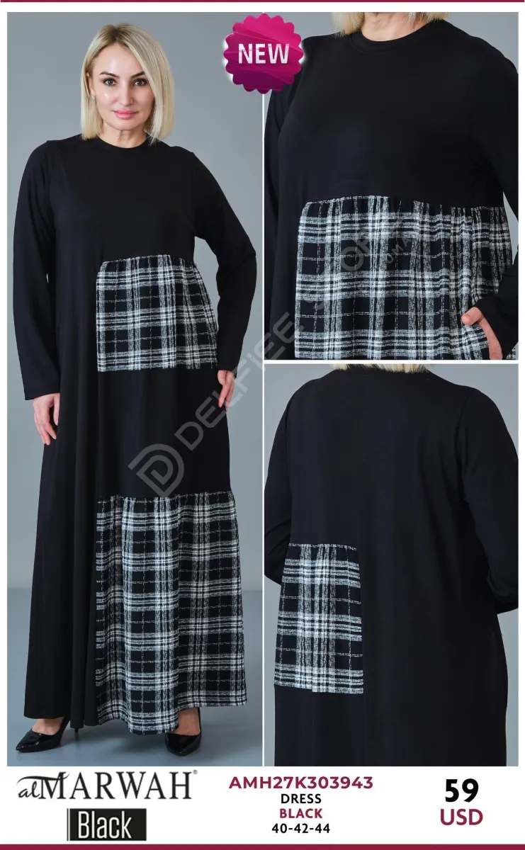Платье AL MARWAH Black (Black, модель AMH27K303943) оптом
