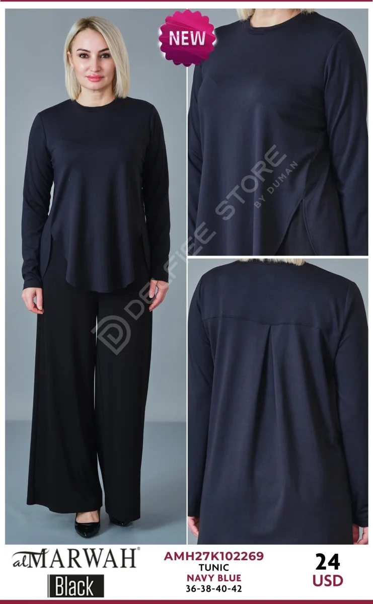 Туника AL MARWAH Black (Navy, модель AMH27K102269) оптом