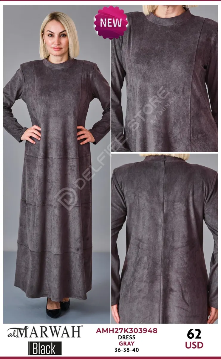 Платье AL MARWAH Black (Gray, модель AMH27K303948) оптом