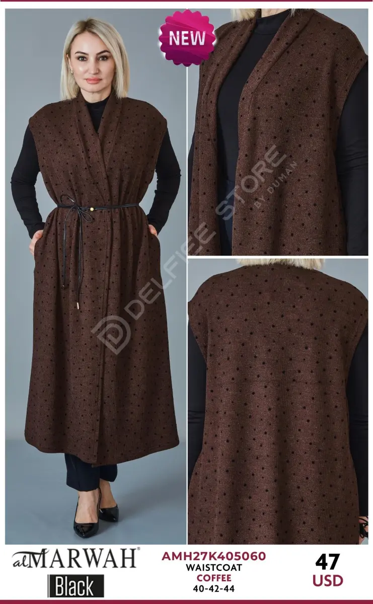 Жилет AL MARWAH Black (Brown, модель AMH27K405060) оптом