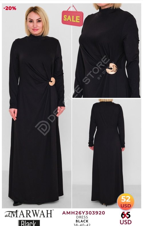 Платье AL MARWAH Black (Черный, модель AMH26Y303920) оптом