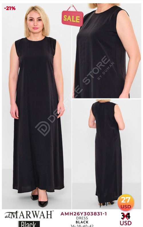 Платье AL MARWAH Black (Черный, модель AMH26Y303831-1) оптом
