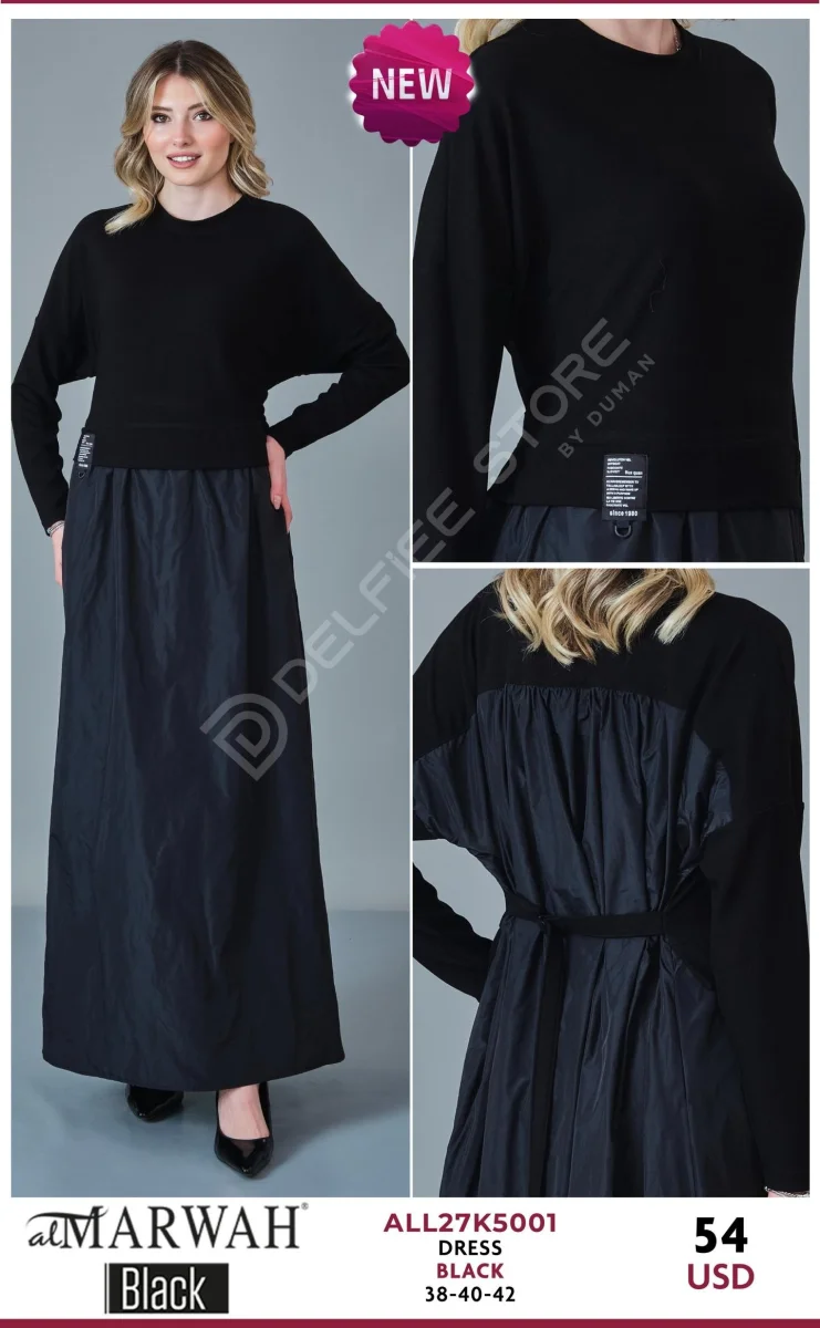 Платье AL MARWAH Black (Black, модель ALL27K5001) оптом
