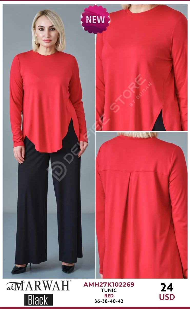 Туника AL MARWAH Black (Red, модель AMH27K102269) оптом