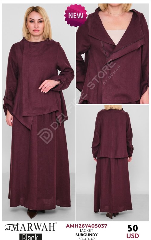 Жакет AL MARWAH Black (Бордовый, модель AMH26Y405037) оптом