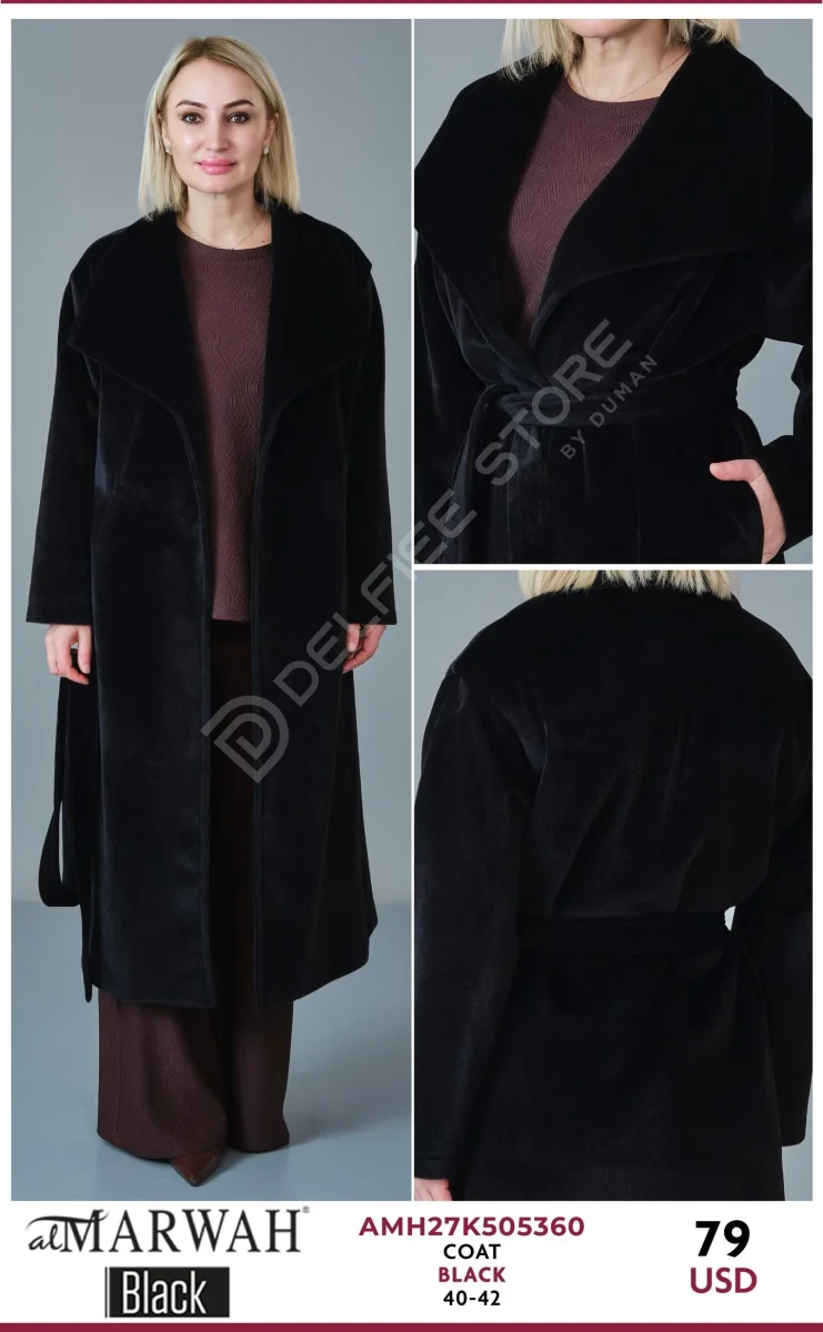 Пальто AL MARWAH Black (Black, модель AMH27K505360) оптом