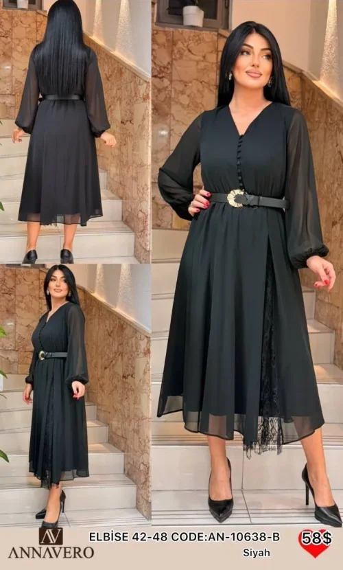 Платье ANNAVERO (Black, модель AN-10638-B) оптом
