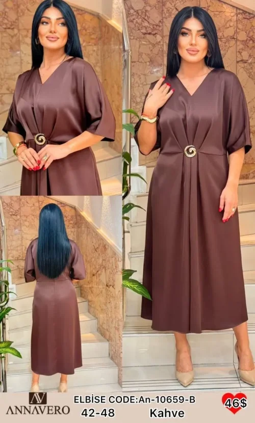 Платье ANNAVERO (Brown, модель AN-10659-B) оптом