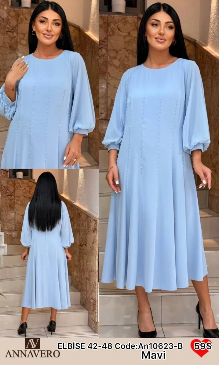 Платье ANNAVERO (Blue, модель AN10623-B) оптом