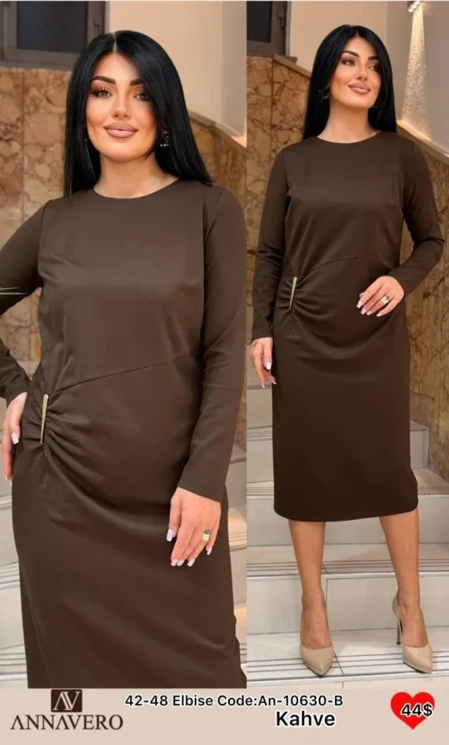 Платье ANNAVERO (Brown, модель AN-10630-B) оптом