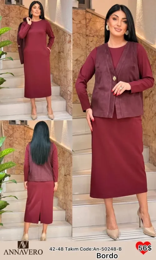 Костюмы и комплекты ANNAVERO (Burgundy, модель AN-50248-B) оптом