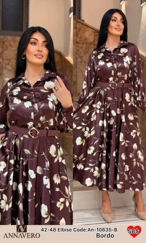 Платье ANNAVERO (Burgundy, модель AN-10635-B) оптом