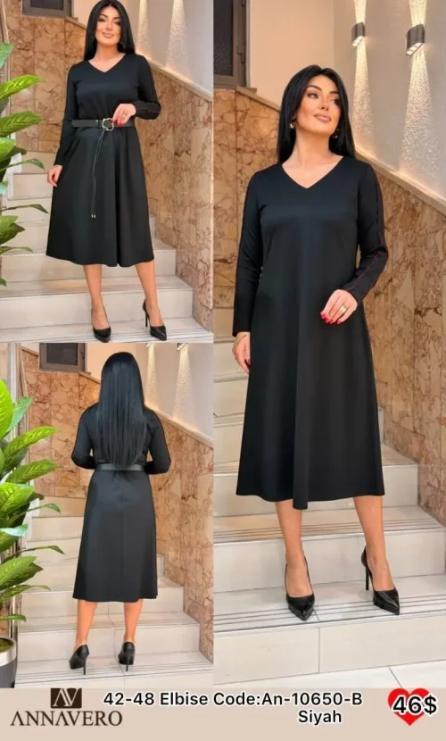 Платье ANNAVERO (Black, модель AN-10650-B) оптом