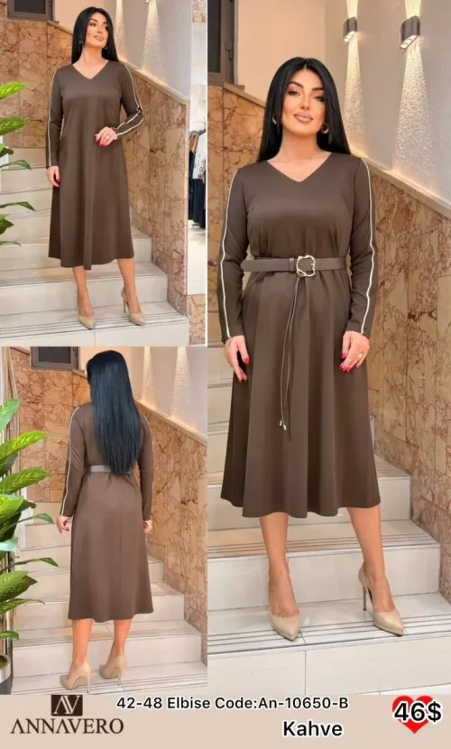 Платье ANNAVERO (Brown, модель AN-10650-B) оптом