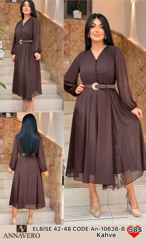 Платье ANNAVERO (Brown, модель AN-10638-B) оптом