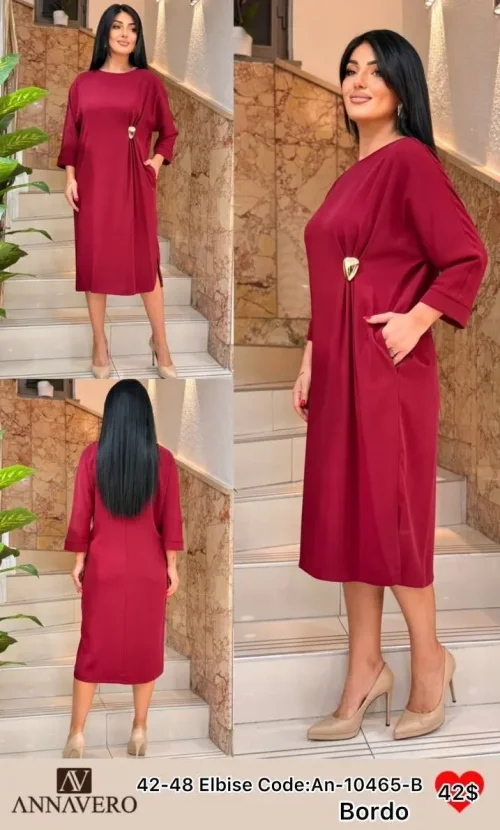 Платье ANNAVERO (Burgundy, модель AN-10465-B) оптом