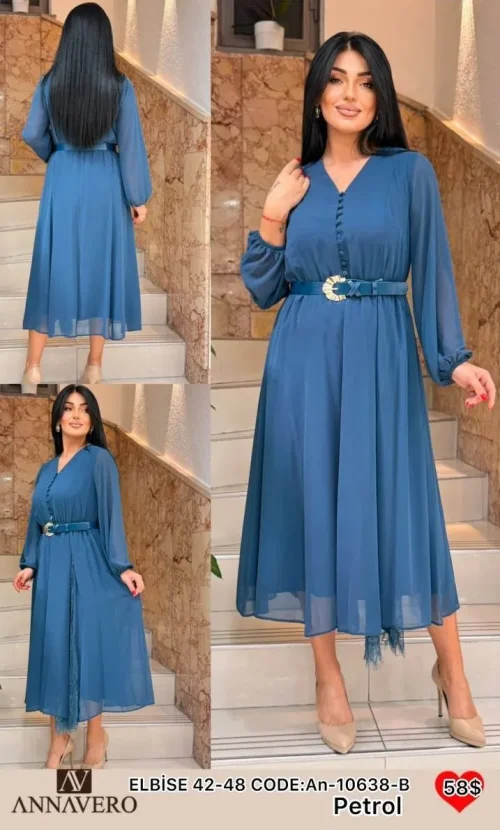 Платье ANNAVERO (Turquoise, модель AN-10638-B) оптом