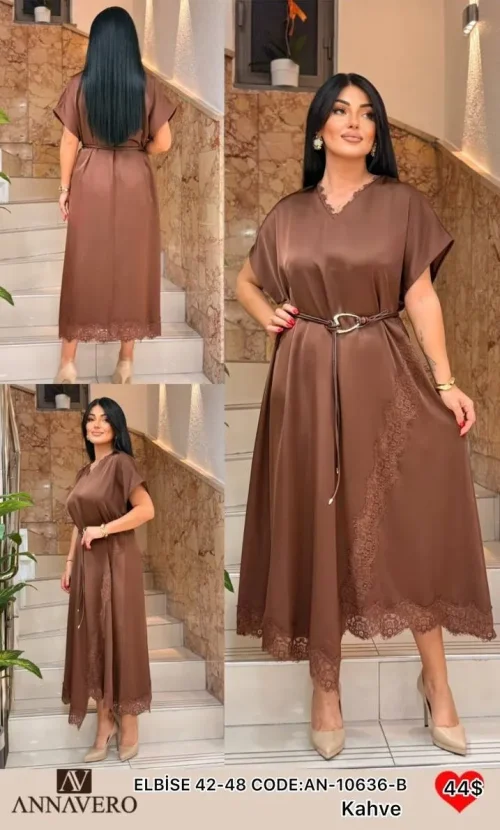 Платье ANNAVERO (Brown, модель AN-10636-B) оптом