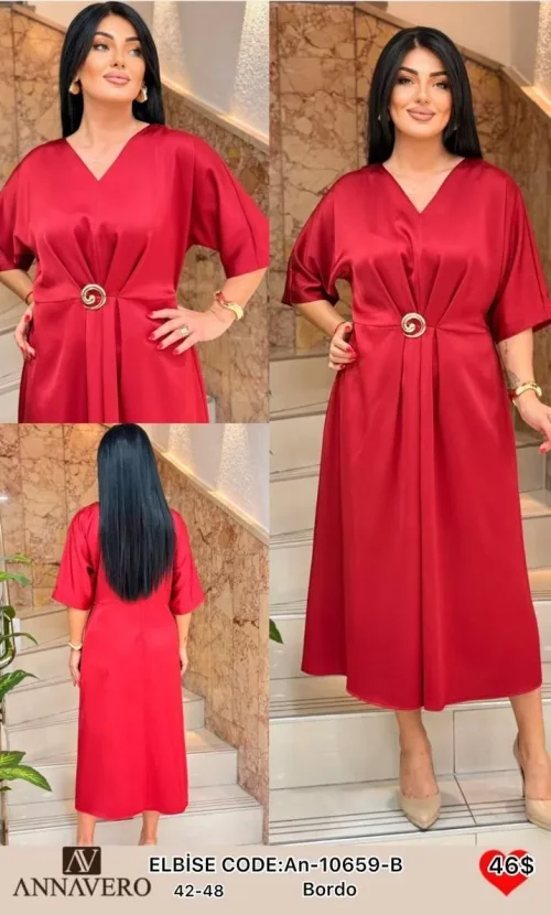 Платье ANNAVERO (Burgundy, модель AN-10659-B) оптом
