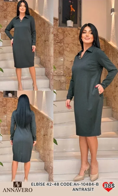 Платье ANNAVERO (Dark gray, модель AN-10484-B) оптом
