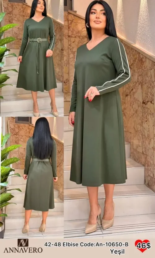 Платье ANNAVERO (Green, модель AN-10650-B) оптом
