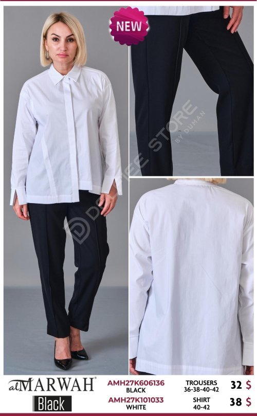 Рубашка Al Marwah (Black, модель AMH27K101033) оптом