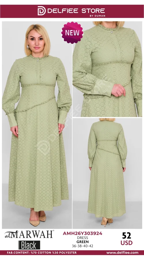 Платье, Al Marwah, Черный, модель AMH26Y303924, женская одежда оптом из Турции, Лалели