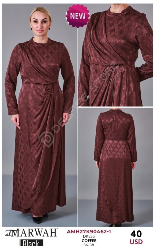 Платье Al Marwah (Коричневый, модель AMH27K90462-1) оптом