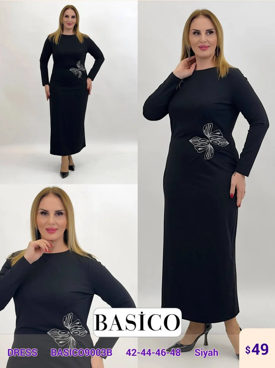 Платье BASICO (Black, модель BASICO9003B) оптом