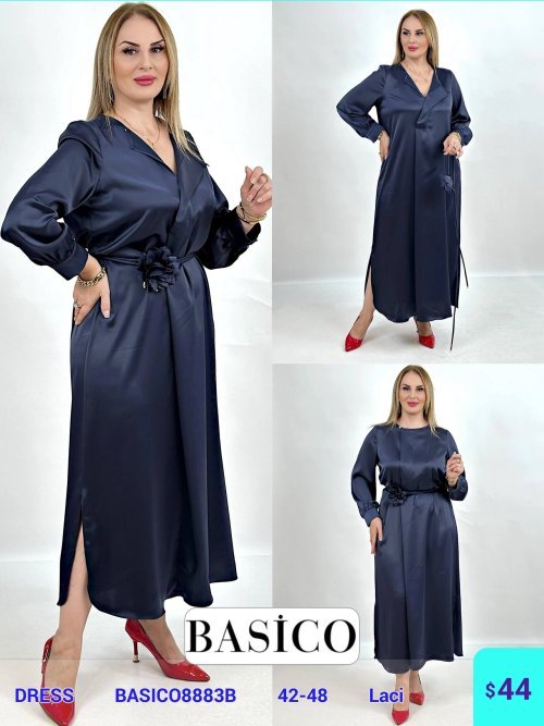 Платье BASICO (Темно-синий, модель BASICO8883B) оптом