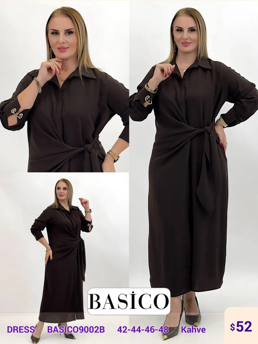 Платье BASICO (Brown, модель BASICO9002B) оптом
