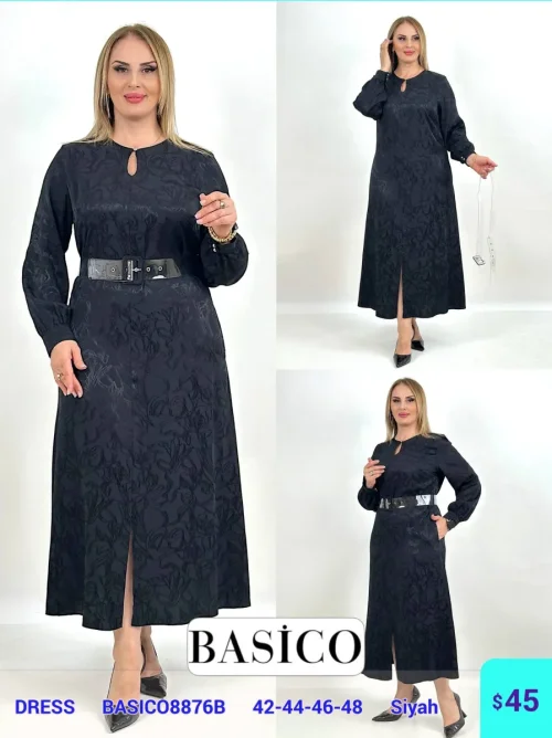 Платье BASICO (Black, модель BASIC08876B) оптом